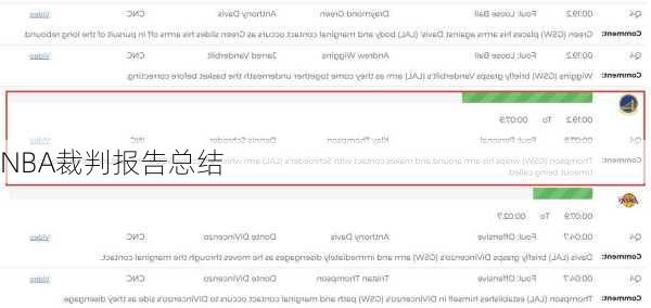 NBA裁判报告总结