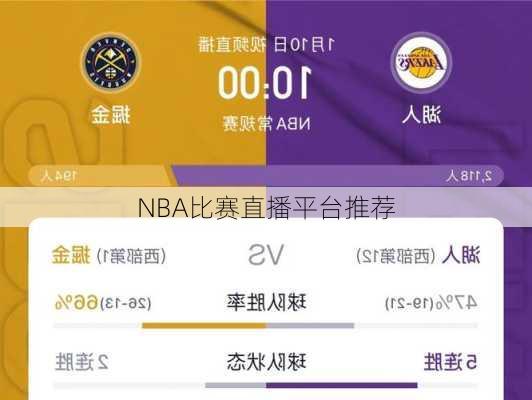 NBA比赛直播平台推荐