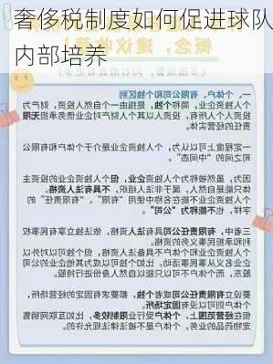 奢侈税制度如何促进球队内部培养