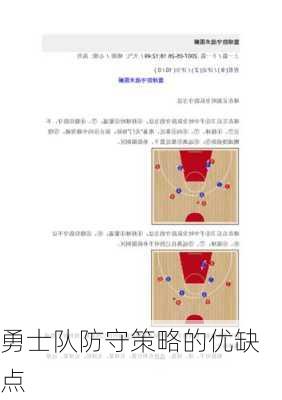 勇士队防守策略的优缺点