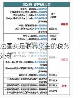 法国女足联赛奖金的税务处理