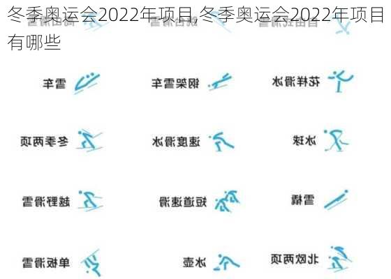 冬季奥运会2022年项目,冬季奥运会2022年项目有哪些